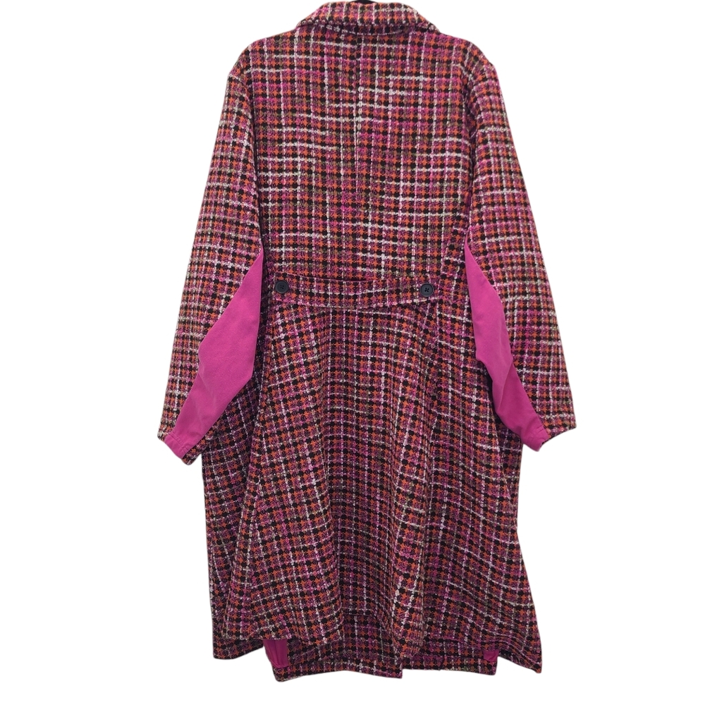 Torrid Boucle Statement Coat Plaid Pink 18333568 6X/30 Plus Size - Picture 3 of 14